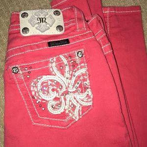 Coral Pink Miss Me Skinny Jeans